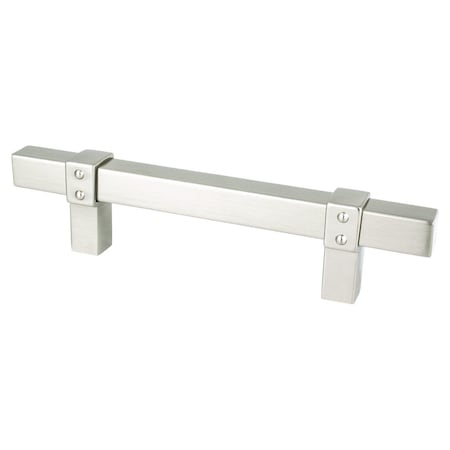 Berenson Hardware 96 mm Center to Center Rivet Rebel Cabinet Pull, Brushed Nickel 5079-4BPN-P